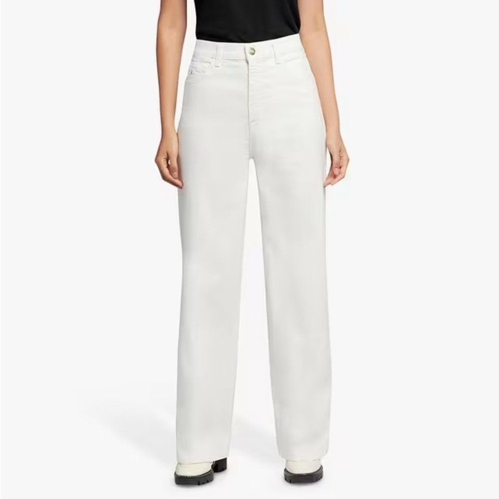 Current/Elliott The Pioneer High Rise Wide Leg Jean, Moonbeam